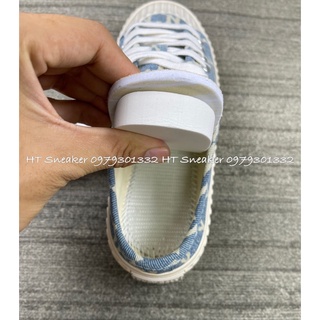 [HT SNEAKER]Giày Sneaker Sục MLBb Monogram Xanh -Ảnh Thật