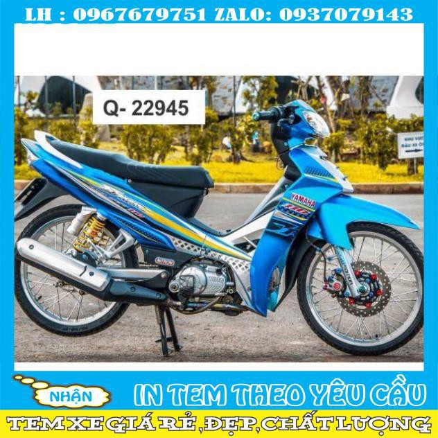 Tem rời sirius dán xe xanh gp mẫu 6