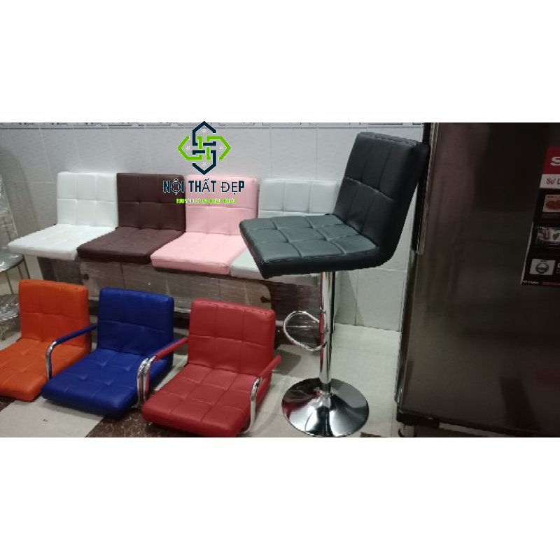 Ghế Quầy Bar 6 Múi QB-312 Màu Hồng, Đen, Trắng, Đỏ, Nâu, Xanh