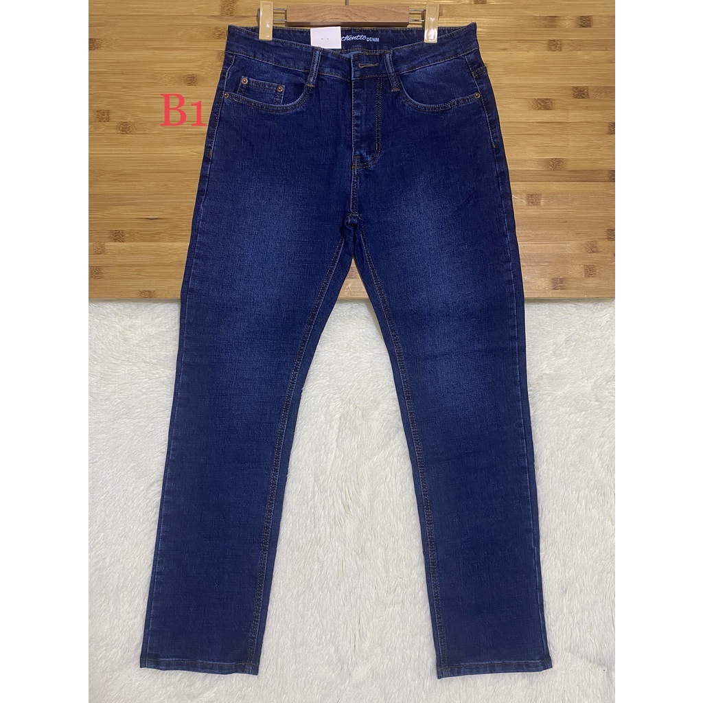 Quần Jeans Nam Cao cấp Ống Suông  Vải dày và cogian.