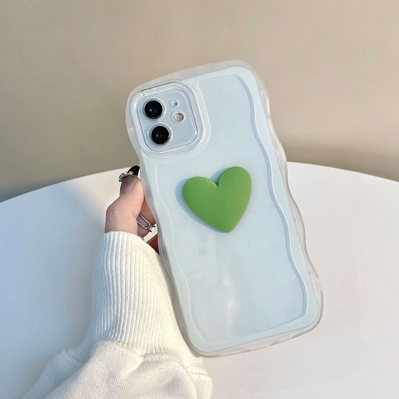 Ốp Điện Thoại Silicon Mềm Trong Suốt Họa Tiết Trái Tim Cho iPhone 14 Pro Max 13 12 11 Pro Max X XR XS SE 2022 7 8 Plus