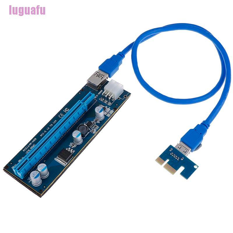 Card Chuyển Đổi PCI-E 009S PCI Express 1X Sang 16X 4Pin 6Pin SATA Molex