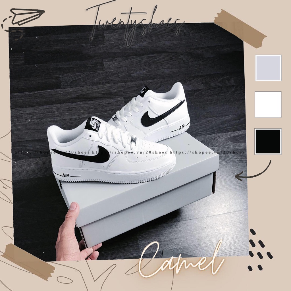 Giày_Nike AF1 Thể Thao Nam Nữ, Giày Air Force 1 Thời Trang Trắng Đen Hàng Đẹp Full Box