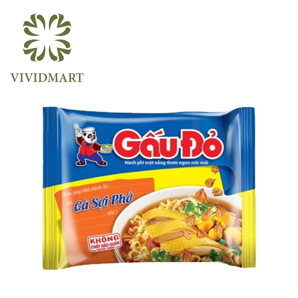 Góilẻ- MÌ GẤU ĐỎ 8 VỊ: GÀ SỢI PHỞ, TÔM VÀ GÀ, BÒ BÍT TẾT, THỊT BẰM, TÔM CHUA CAY, SỢI PHỞ HÀNH PHI, CHAY –GÓI63G– GẤU ĐỎ | BigBuy360 - bigbuy360.vn