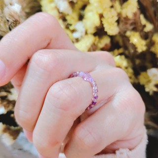Nhẫn nữ hạt cườm thủy phong cách Hàn