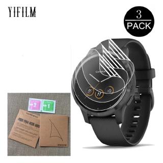 YIFILM Set 3 Miếng Dán TPU Mềm Chống Trầy Bảo Vệ Màn Hình Cho Đồng Hồ Thông Minh Garmin Vivoactive 4 4S Vivoactive4