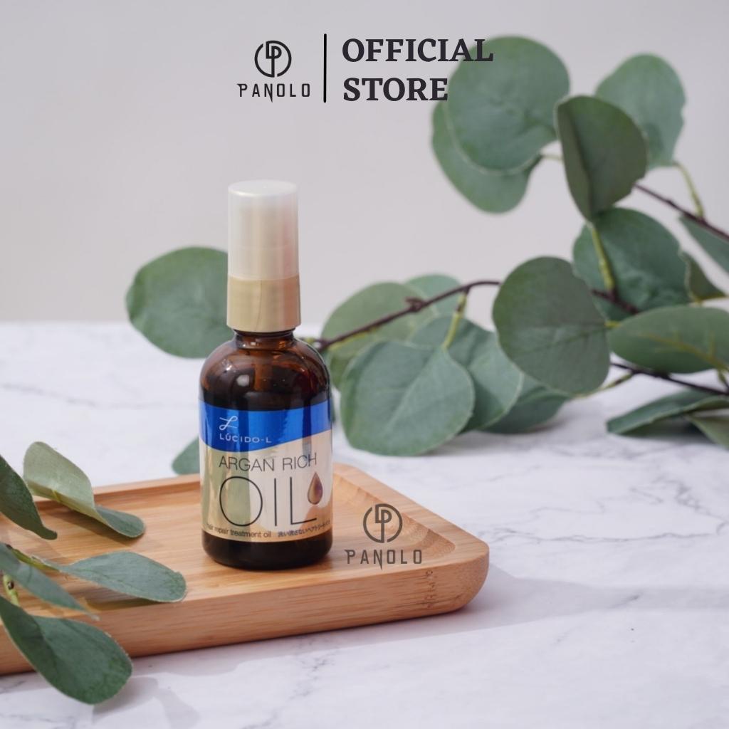 Dầu dưỡng tóc uốn xoăn Argan Lucido L 60ml, Tinh dầu dưỡng tóc khô xơ nam nữ Argan Oil