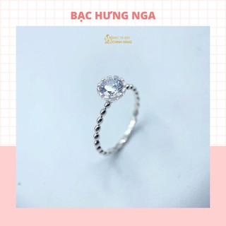 Nhẫn nữ bạc 925 đính đá cao cấp , sang trọng trẻ trung và cá tính - HN 006