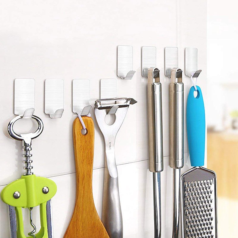 Combo 10 Móc Dán Tường Inox 304 Oenon Siêu Dính Treo Đồ Tiện Ích Thông Minh Oenen