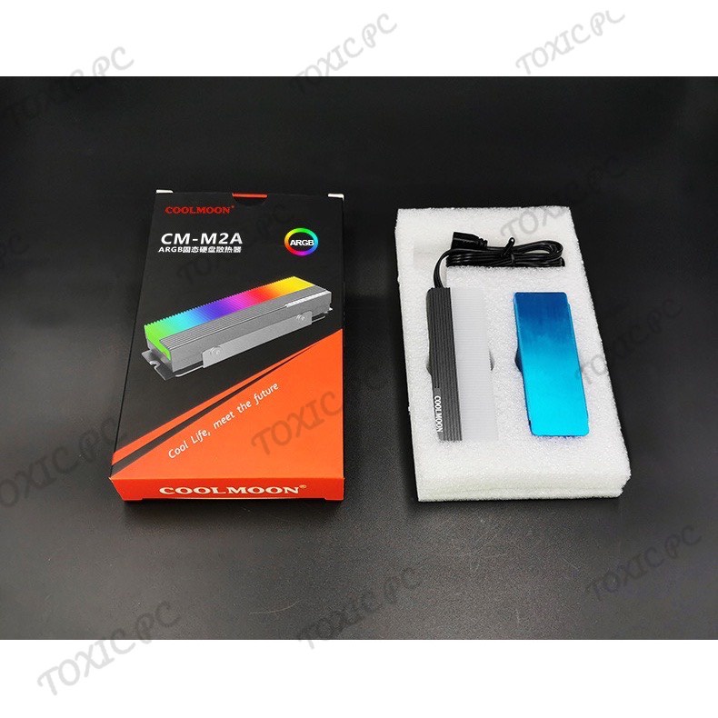 Tản nhiệt ổ cứng SSD M2 tản nhiệt ARGB - Hỗ Trợ Đồng Bộ Hub Coolmoon và Mainboard CM-2A