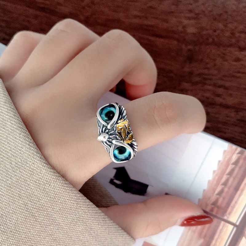 Nhẫn Hình Cú Mèo Cổ Điển Có Thể Điều Chỉnh Kích Thước Thời Trang Dành Cho Nam Nữ