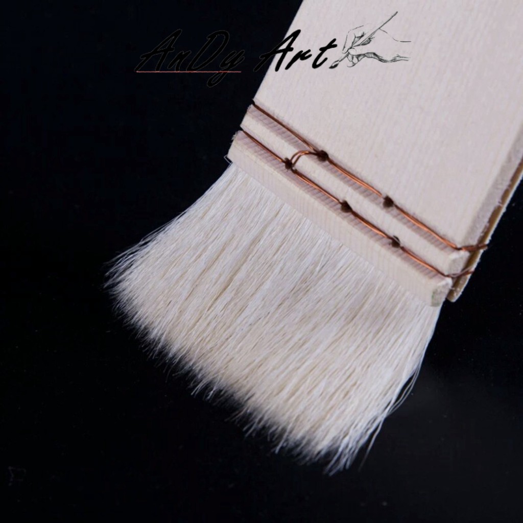 Cọ bản lông dê Mont marte/Mont marte Goat Hair Pine Wood Brush bán lẻ theo size - Chuyên dụng cụ vẽ