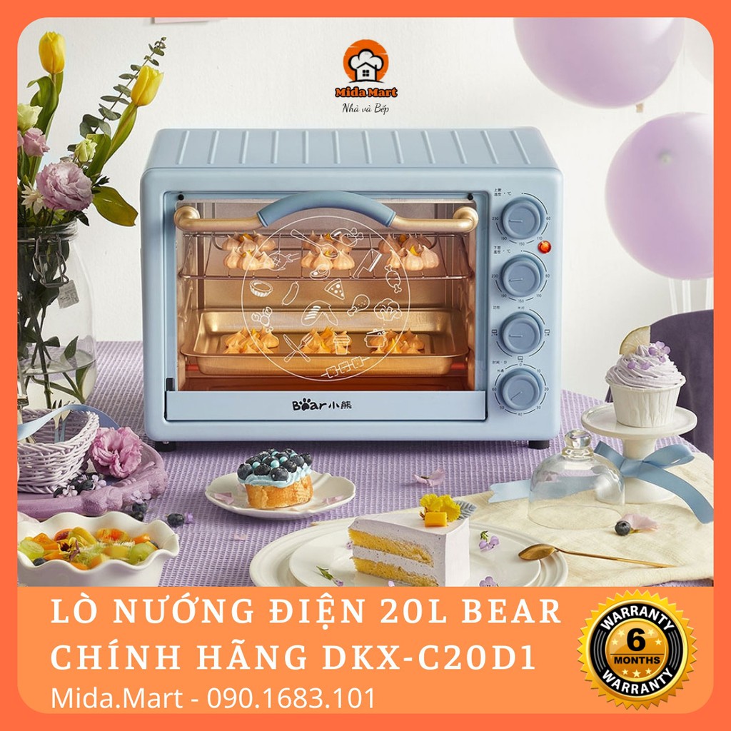 🔥 LÒ NƯỚNG ĐA CHỨC NĂNG BEAR 20L CHÍNH HÃNG DKX-C20D1 BẢO HÀNH 6 THÁNG 🔥
