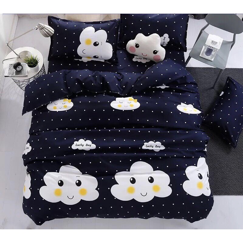 Bộ chăn ga gối cotton poly nhập