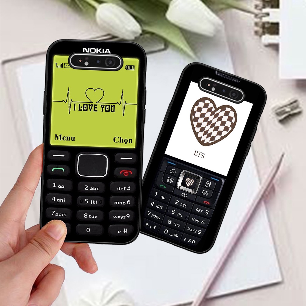 Ốp Samsung A80 / A90 bộ hình điện thoại nokia huyền thoại , BTS , Vpop cute