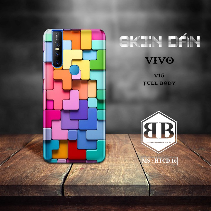 Bộ Dán Skin Vivo V15 dán full lưng viền điện thoại dùng thay ốp lưng nhiều mẫu đẹp
