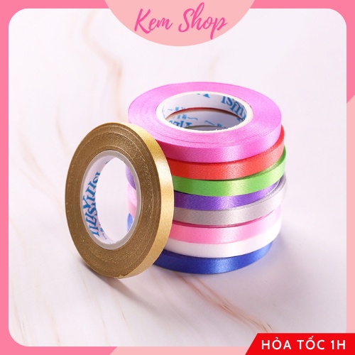 Cuộn dây ruy băng buộc bóng, dây treo banner 10m size nhỏ nhiều màu trang trí sinh nhật - Kem Shop K307