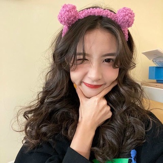 🌸 Băng đô cài tóc gấu lông cừu siêu mịn 🌸