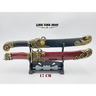 Móc khóa mô hình cặp đoản đao đạo mộ bút ký