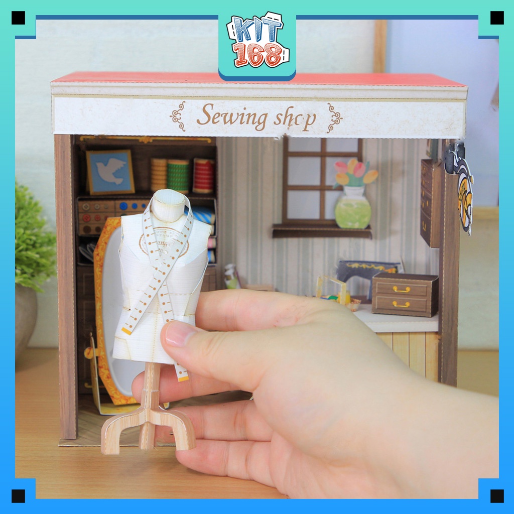 Mô hình giấy kiến trúc Cửa hàng may vá