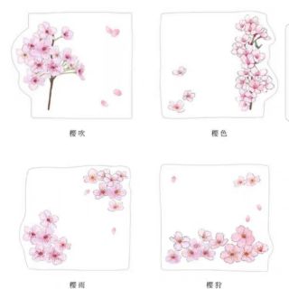 Giấy ghi chú hoa note dán hoa anh đào