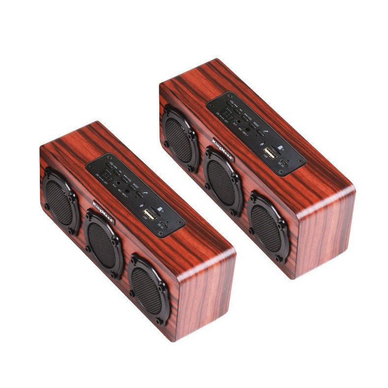 Loa gỗ Super Bass vi tính âm thanh nổi lõi kép HIFI Stereo speaker PKGR-03- Giá Siêu Rẻ - Siêu Chất