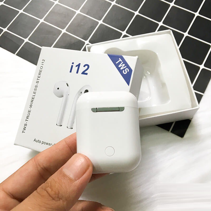 ️🎶Cảm Biến️🎶 Tai nghe i12, Tai Nghe Không Dây AirPod, Âm Chất Lượng Đủ Bass Treble, Nghe Đều 2 Tai, Bảo Hành 2 Tháng | BigBuy360 - bigbuy360.vn