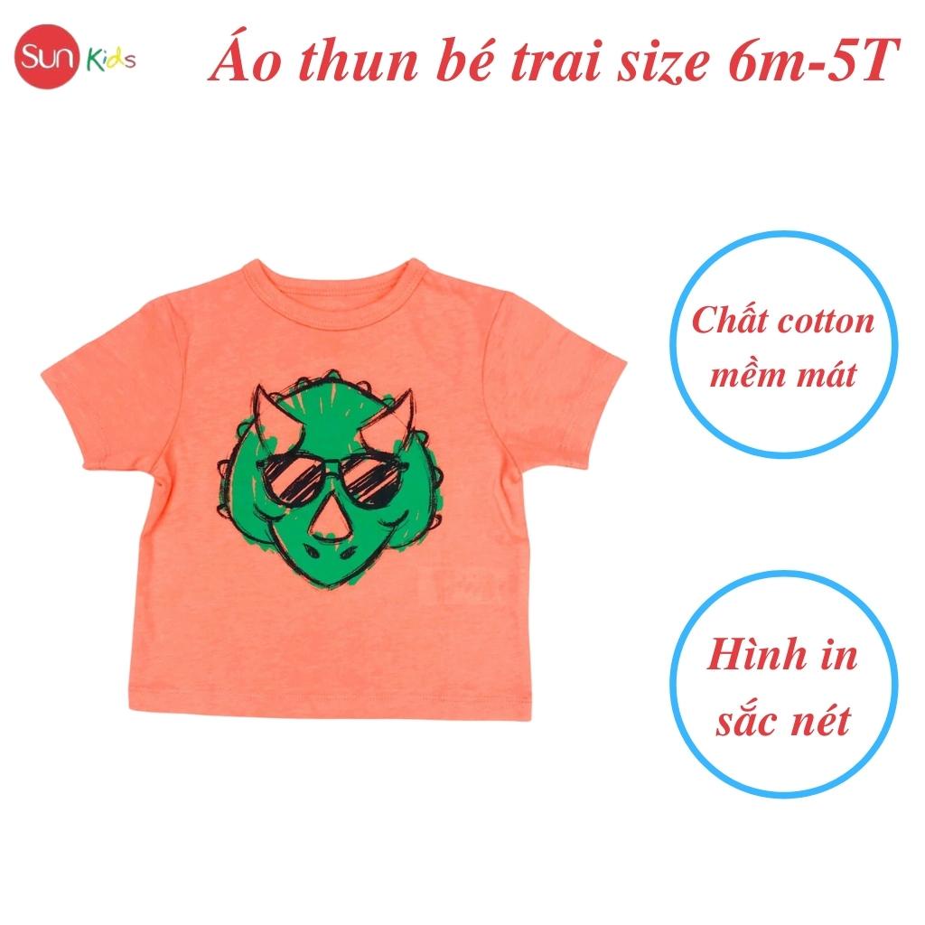 Áo thun bé trai xuất xịn, áo phông cho bé trai, chất cotton, size 6m-5 tuổi - SUNKIDS