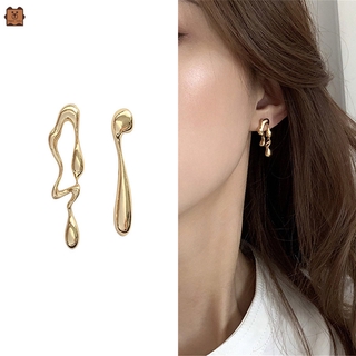 1 Cặp Bông Tai Kim Loại Không Đối Xứng