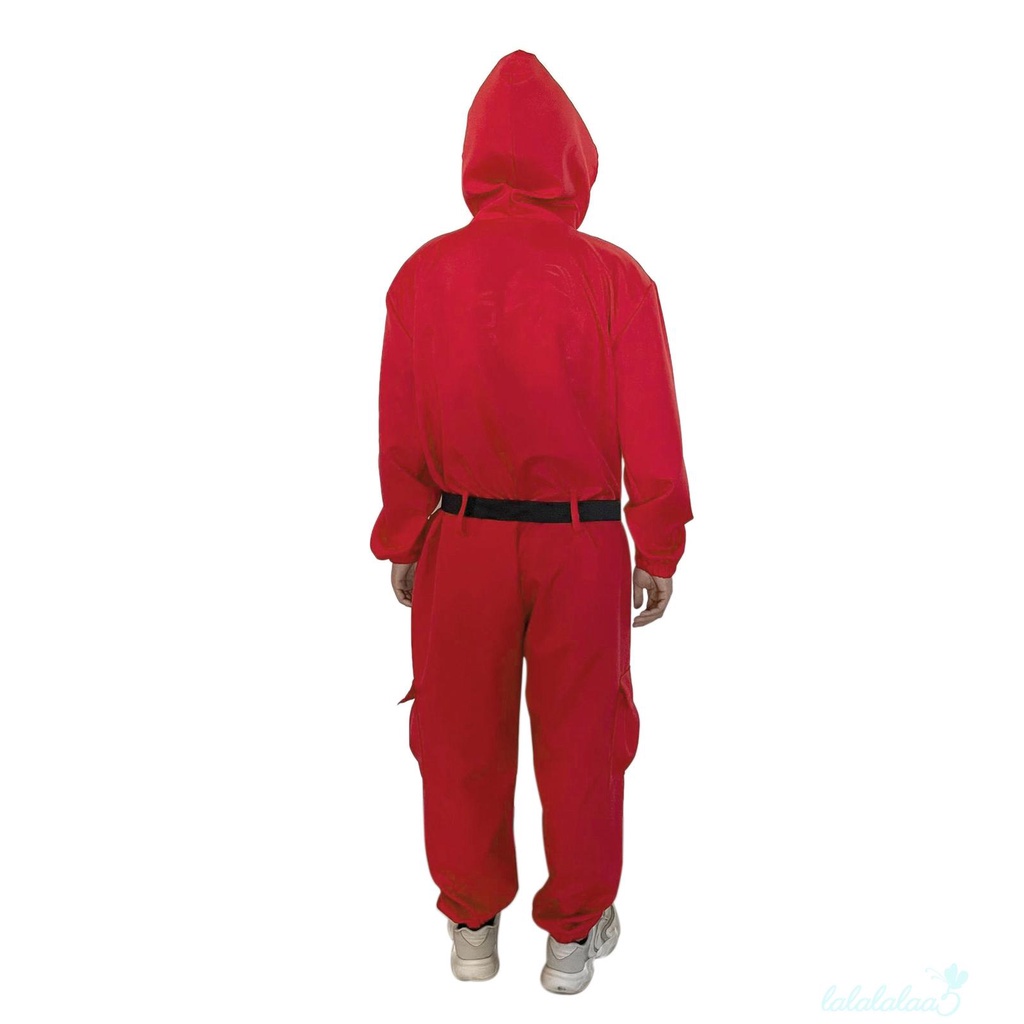 Bộ đồ liền thân tay dài hóa trang nhân vật trong phim Squid Game có khóa kéo và mũ đội đầu dành cho nam | BigBuy360 - bigbuy360.vn