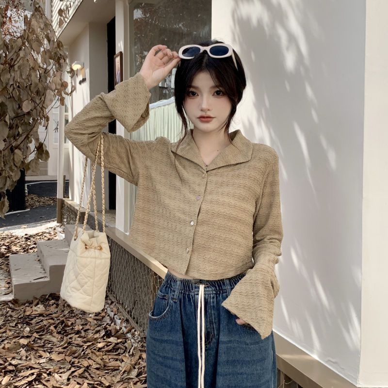 Áo Cardigan Mỏng Tay Loe Dài Thời Trang Mùa Thu Mới Cho Nữ