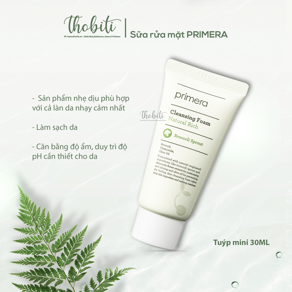 Sữa Rửa Mặt Primera Cleansing Foam Natural Rich  Dành Cho Da Nhạy Cảm