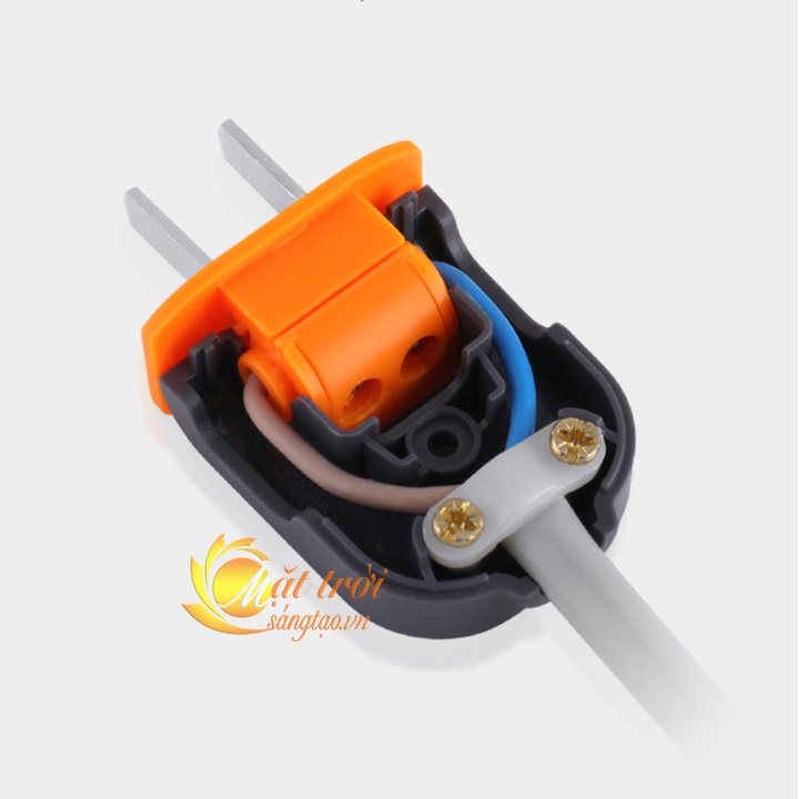GIÁ CỰC TỐT - Phích cắm chân dẹt gấp Đen-Cam