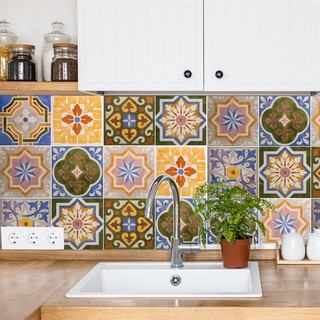 🔥Deal Sốc🔥15 Mẫu Decal Gạch Bông Dán Tường - Set 30 ô 20x20cm - KT 100x120cm CV-135