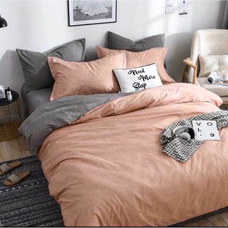 Bộ chăn ga gối-Cotton Hàn Quốc phối mầu