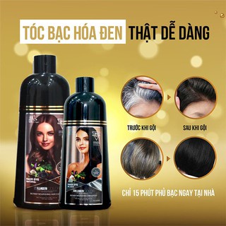 DẦU GỘI PHỦ BẠC ĐEN - NÂU CHÍNH HÃNG ĐL COLLAGEN 500ML THẢO DƯỢC AN TOÀN CHO CẢ TRẺ EM VÀ PHỤ NỮ CÓ THAI