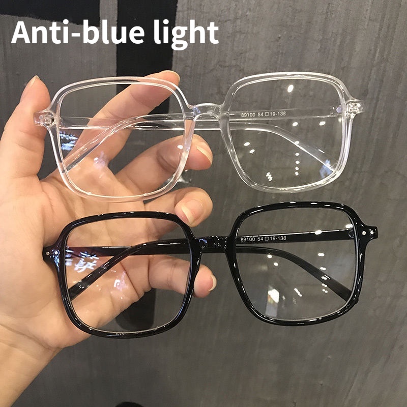 Mắt Kính Gọng Vuông Lớn Chống Tia Sáng Xanh Thời Trang Cho Nam Nữ