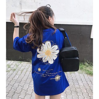 Áo thun tay lỡ hình hoa cá tính