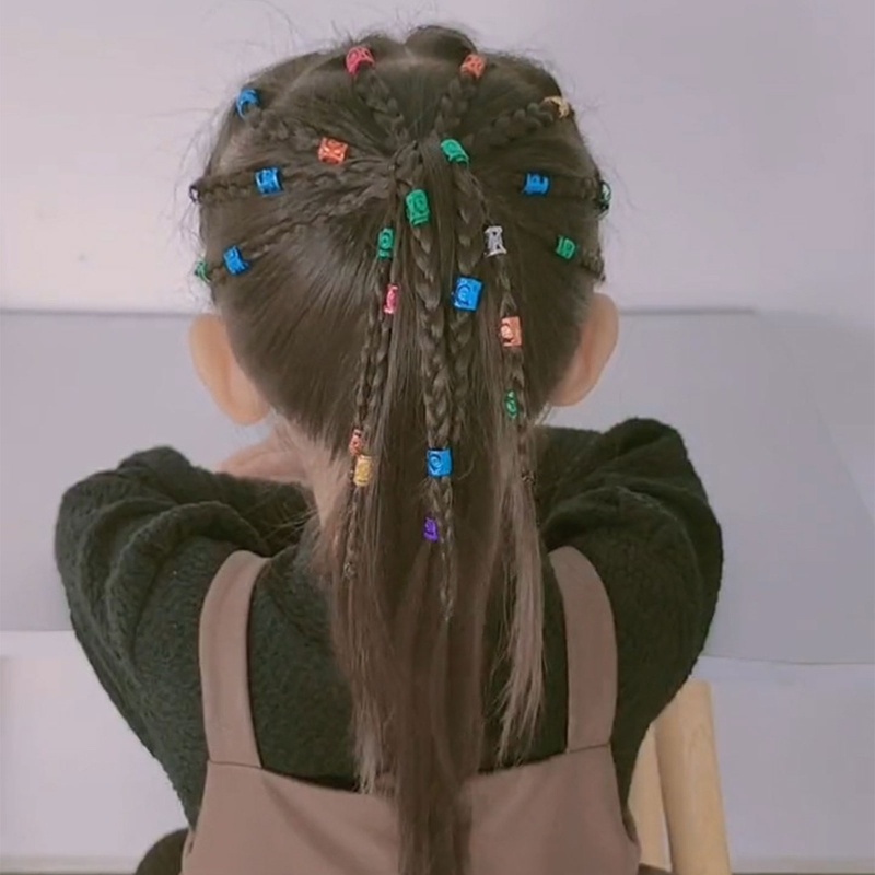 One Set 100 Kẹp Tóc Nhiều Màu Sắc Cá Tính