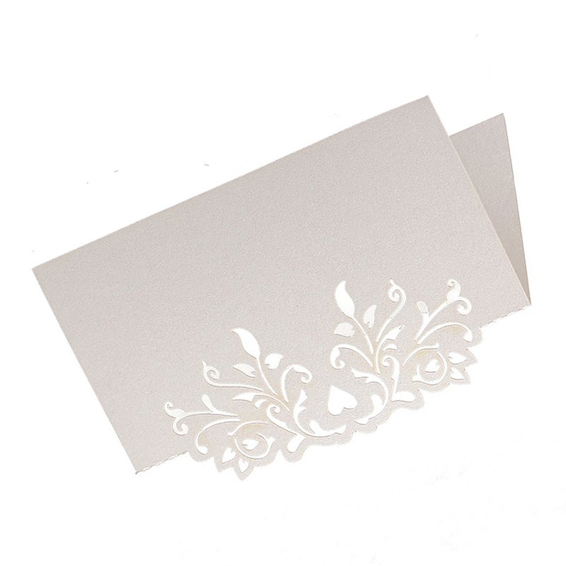 【In stock】 60pcs Lace Wedding Name Place Cards & White Lace Pattern Cardstock H3VN