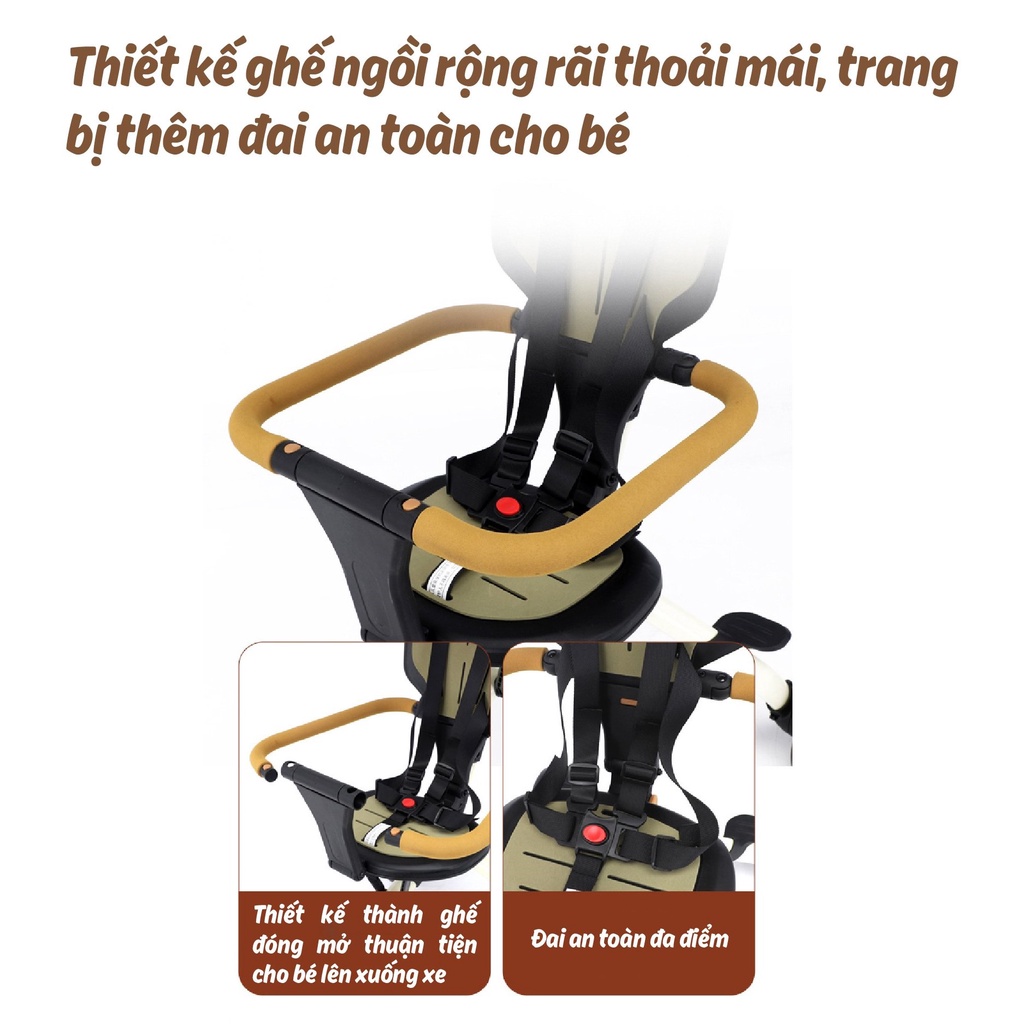 Xe Đẩy Cho Bé Vovo VO-0206 Gấp Gọn Dễ Dàng Tiết Kiệm Không Gian