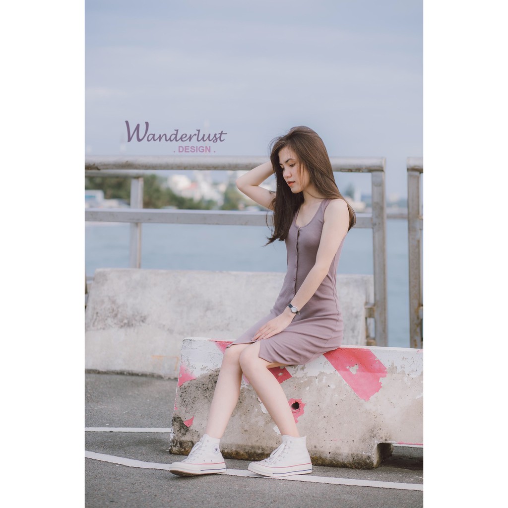 Đầm body gài nút sexy