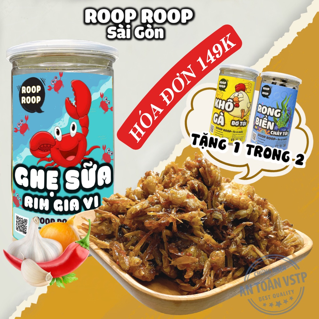 Ghẹ sữa rim gia vị xóc đều RoopRoop đồ ăn vặt nội địa vừa ngon vừa rẻ