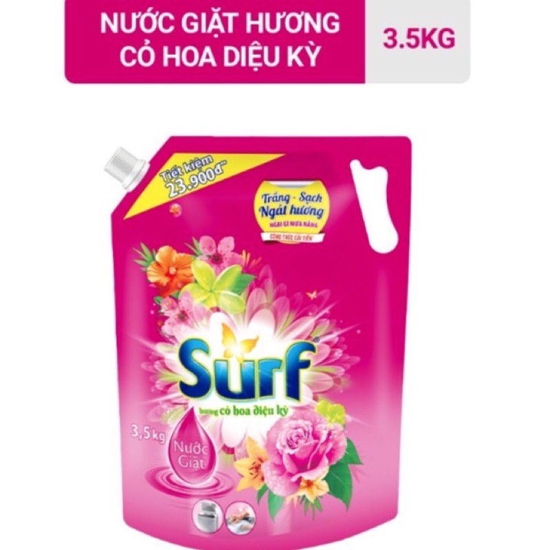 Nước giặt Surt hương cỏ hoa diệu kỳ 3.2kg