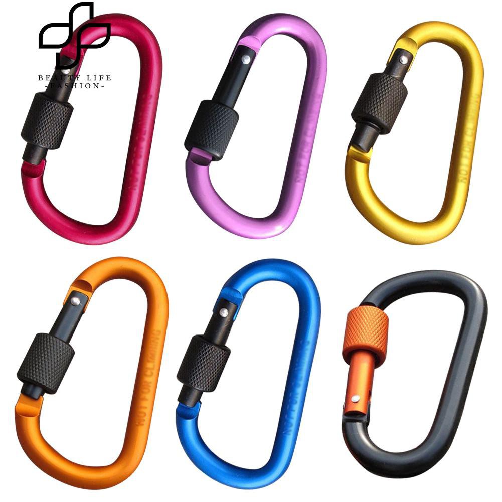 Khóa carabiner chữ D dã ngoại chất liệu hợp kim nhôm