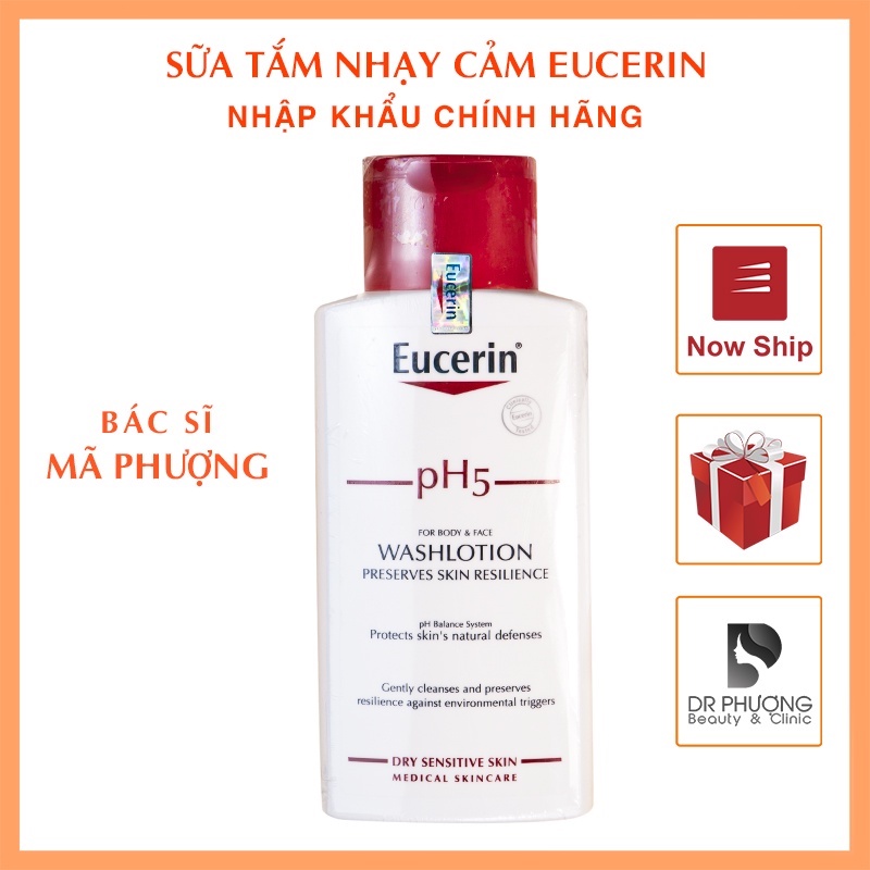 EUCERIN PH5 WASHLOTION  Sữa Tắm Cho Da Cơ Thể Nhạy Cảm, Chàm, Da Bị Kích Ứng