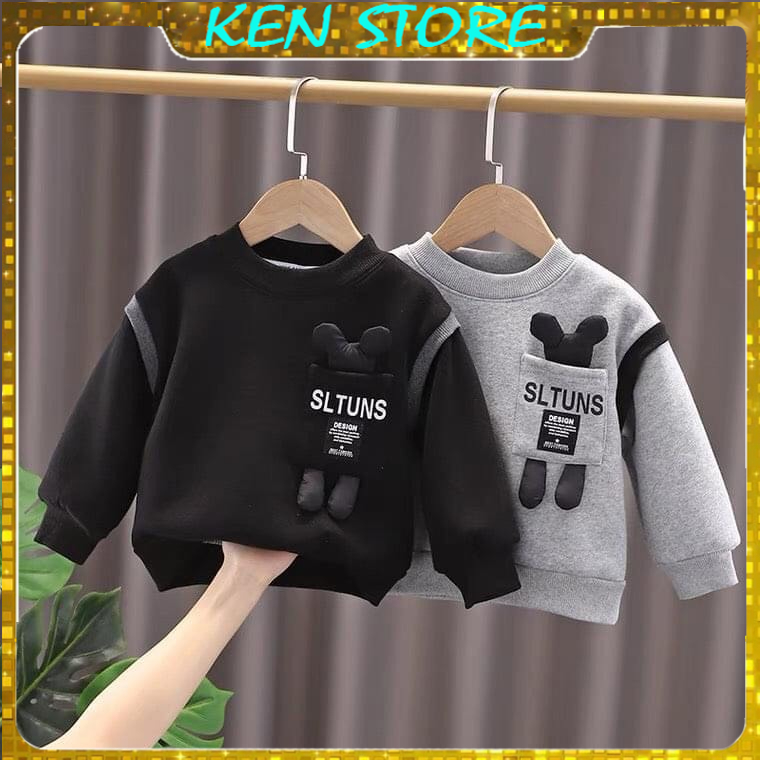 ÁO Nỉ Cho Bé Thu Đông 2021- Áo BEARBRIK Vừa Ra Mắt Cho Bé Trai Bé Gái Từ 7-32KG KEN STORE