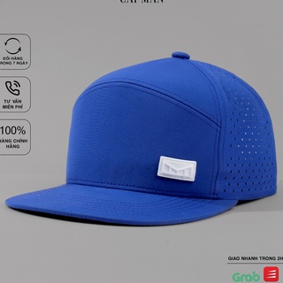 Mũ snapback chính hãng CAPMAN hiphop vải dù trơn màu xanh dương CM63