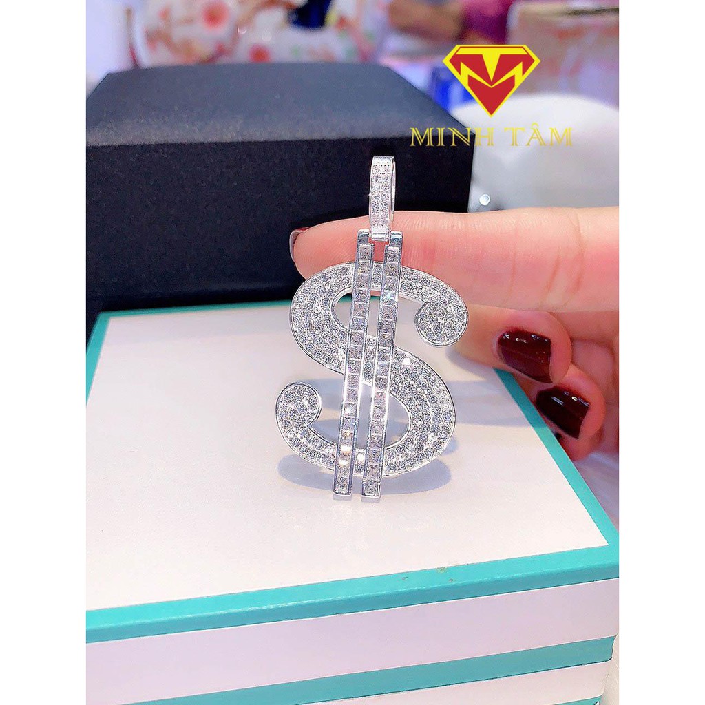 Mặt dây chuyền nam bạc in đồng đô la bạc ta