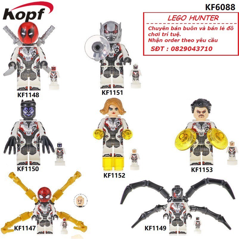 Lego Minifigures Marvel Avenger End Game nhân vật Dr.stranges Black Widow Black panther Deadpool Venom Spider-man antman